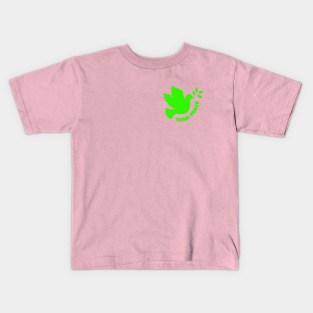 Team Peace Green By Abby Anime(c) Kids T-Shirt